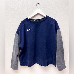 Nike Women’s Navy Crewneck with Gray Sleeves Size XL